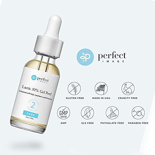 Lactic 50% Gel Peel, Chemical Peels for Face Breakout Scars, Chemical Exfoliant for Face, Strength Level 2, 1.0 fl oz. e, 30 mL – Perfect Image