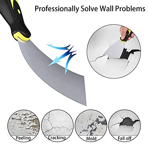 Putty Mes Plamuurmessen 3 Stuks Schilderspatel Spatel Set Met Kunststof Handvat Spatelset Schilderspatel Plamuur Schrapers Plamuurmes Schrapers Bodem voor Het Strippen Van Behang Schuurstickers enz - Afbeelding 4