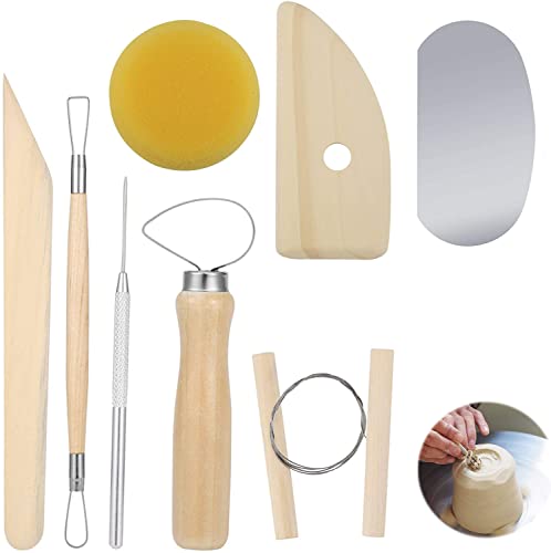 luou Herramientas de Escultura,8 Piezas Herramientas de Arcilla Cerámica Arcilla Conjunto de Herramientas,Arcilla Tallar Cuchillo de Madera,para DIY Cerámica Manualidades Principiantes Cover