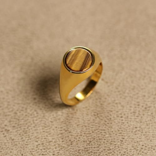 925 Silver Round Gemstone Mens Ring, Classic & Timeless Mens Jewelry, Unique 925 Sterling Silver Rings For Men, Black Onyx - Carnelian - Green Agate - Tigers Eye, Pinky Wedding Band, Boyfriend Gifts4