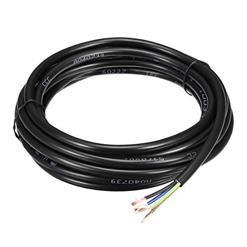 uxcell RVV Wire Cable Extension Cord Stranded PVC Cord Copper Wire Electric Conductor 4 Core 18 AWG 5M/16.4ft Length