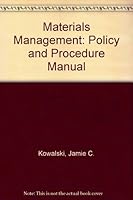 Materials Management: Policy and Procedure Manual 087125168X Book Cover