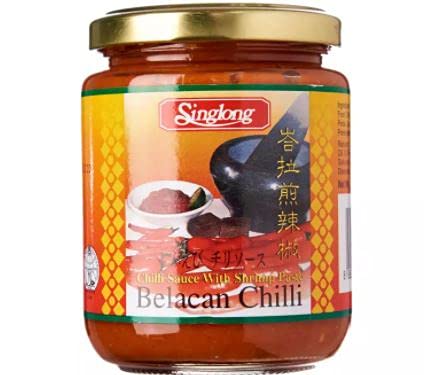 Singlong Belachan Chilli 250g - Special belachan chilli that can awaken your taste bud. It is so convenient and is ideal for all home cooked dishes.