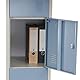 Mendler Schließfach Boston T163, Schließfachschrank Wertfachschrank Spind, Metall 180x38x45cm - blau