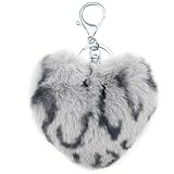 Contenu de la livraison : 1 porte-clés en forme de cœur moelleux en peluche douce en forme de cœur, décoration de sac