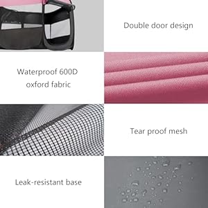 Pet Dog Playpen 36 Medium Puppy Play Pen Tent Crates Cage for Indooroutdoor Portable Playpen for Dog Cat Foldable Pop Up Kennel Playpen with Waterproof Bottom Shade Top Cover Pink  Cucciolini Doodles Pet dog playpen 36 medium puppy play pen tent crates cage for indooroutdoor portable playpen for dog cat foldable pop up kennel playpen with waterproof bottom shade top cover Pink   cucciolini doodles