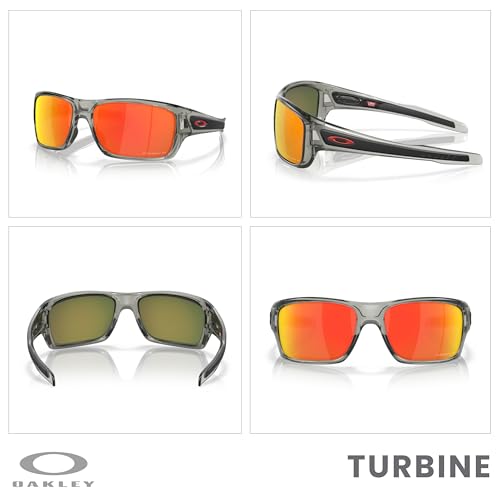 Oakley Turbine OO9263 Rectangular Sunglasses For Men+ Bundle Accessory Leash Kit, Microfiber Pouch3