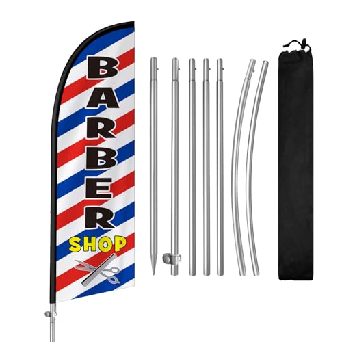 Bannière pour publicité de barbier à installer sur le trottoir ou gazon