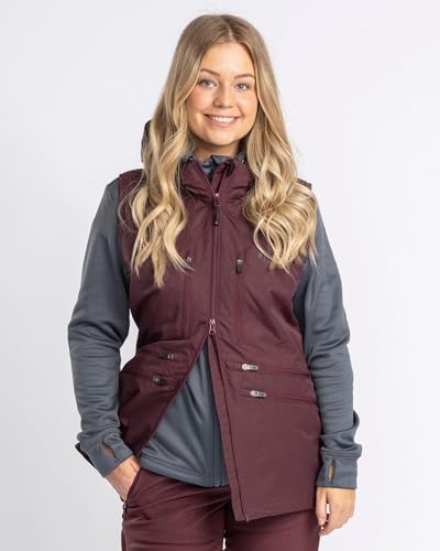 Pinewood Damen Hundesport Windblocker Weste - Windbreaker Weste Hundesport - mit vielen praktischen Taschen, abnehmbarer Kapuze und 2-Wege-Reißverschluss - langlebig