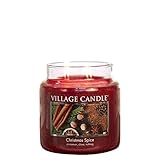 Village Candle Christmas Spice 16 oz Glass Jar Scented Candle, Medium