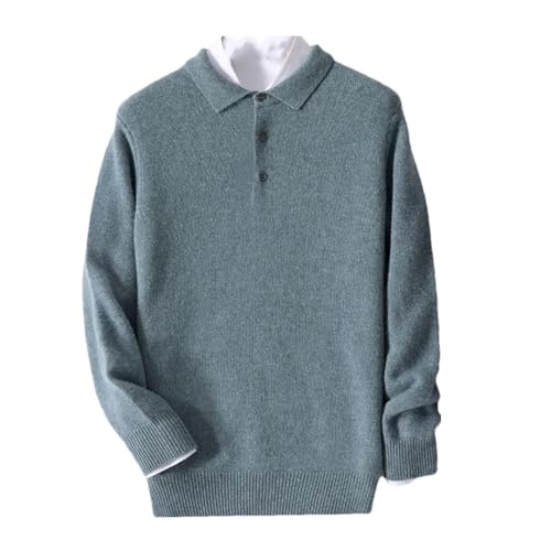 Men's Sweater POLOL Neck Sweater Lapel Button Cashmere Sweater Business Knitting Bottoming