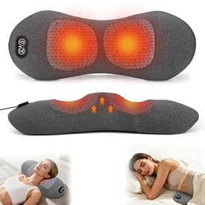 3 In 1 Rücken Massage Gerät, Rückenmassagegerät mit Wärme Vibration Dehnung