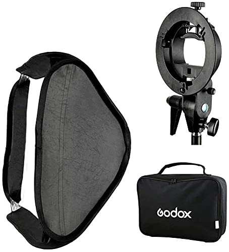 Godox Collapsible Softbox 31.4x31.4 inch / 80x80cm with S-Type Bowens Mount for Camera Photography Studio Flash