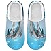Linomo Meer Tier Delphin Hausschuhe für Unisex Damen Männer Hausschuhe Wärme Drinnen Hausschuhe Schlafzimmer Schuh