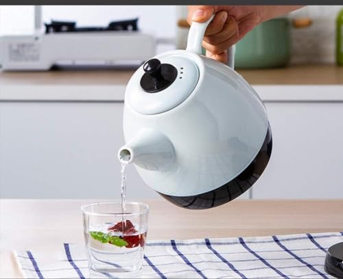 Tetera eléctrica cerámica inalámbrica 1L 1350W blanca miniatura 3