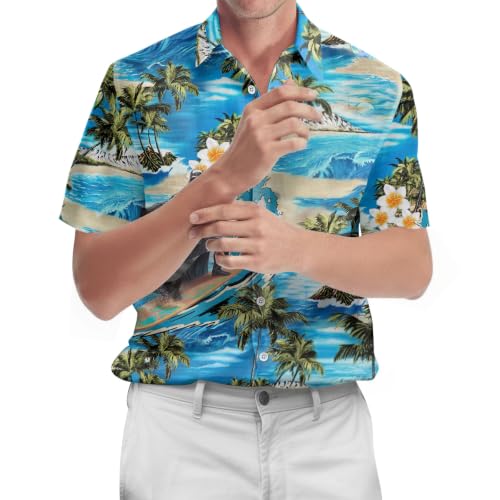 Image of 99TIMORO Funny Movie Mens Hawaiian Shirts Button Down Short Sleeve