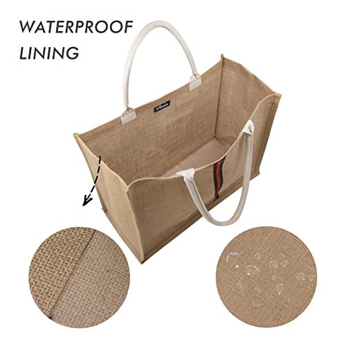 Image of Hibala Woven Large Beach Bag Straw Beach Tote Handmade Weaving Shoulder Tassel Bag Handbag