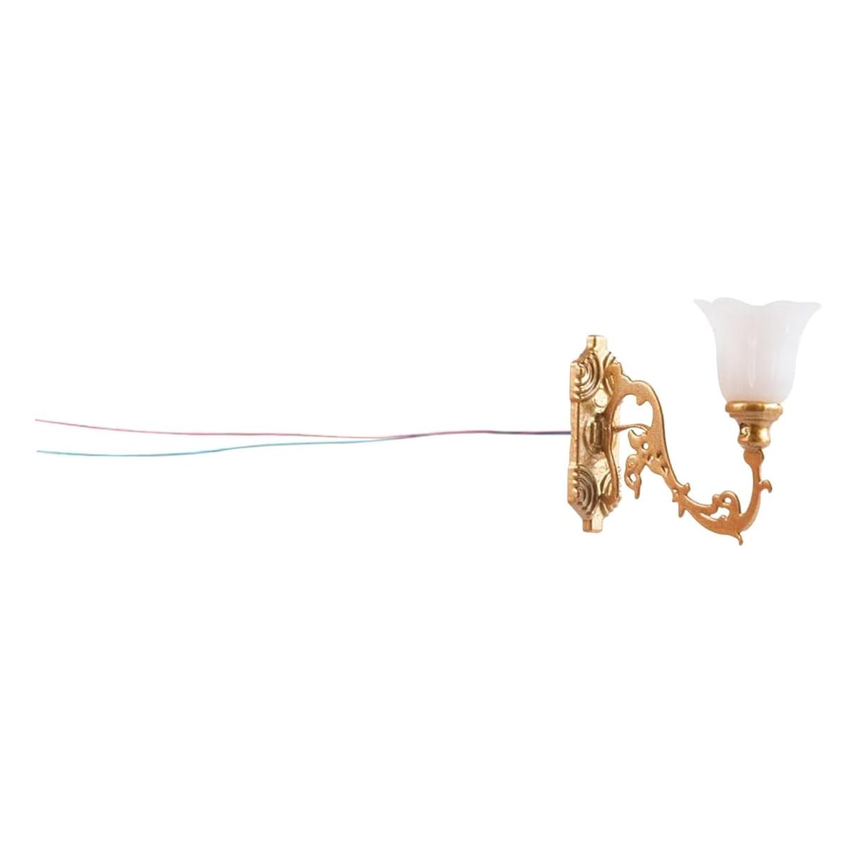Laroal 4Pcs Mini Wall Light Miniature Luminous Wall Lamps Simulated DIY Sand Table Decor for Dollhouse and Model Landscapes Retro - Image 2