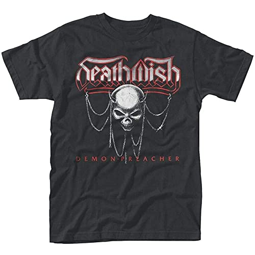 QLKNSC Deathwish Demon Preacher Mens T T-Shirts à Manches Courtes(X-Large)