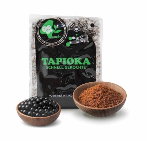 Bobo4T Schnellkoch Instant Tapioka 5-10 Min. 1 kg | Tapioka Boba-Kugeln für Boba-Milchtee | Perfekt für Boba-Milchtee Eiskaffee Eistee Slush gemischte Fruchtgetränke