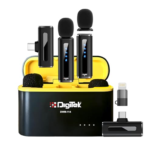 Digitek® DWM-114 2-in-1 Wireless Microphone, 2.4GHz, 6.6Hr Batter...