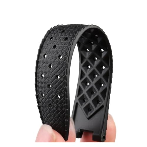Bracelet montre Pasha compatible Cartier silicone concave résistant eau caoutchouc - 4