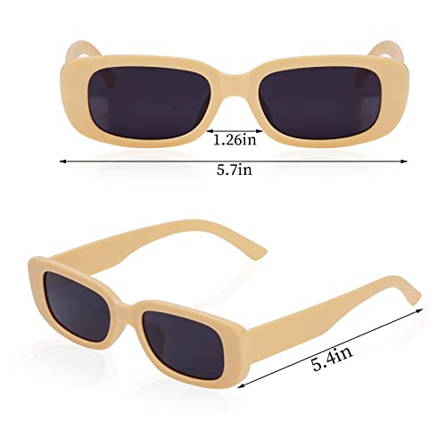 12 Pairs Rectangle Retro Sunglasses for Women Girls - 90s Colorful Vintage for Summer Party Favor2