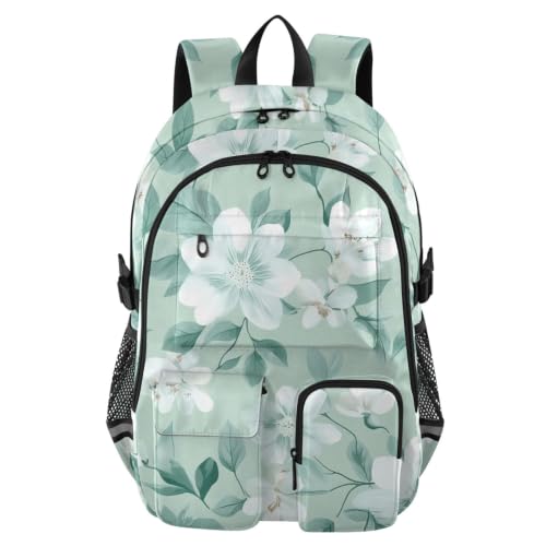 Mochila de viaje con flores para portátiles y escapadas de negocios