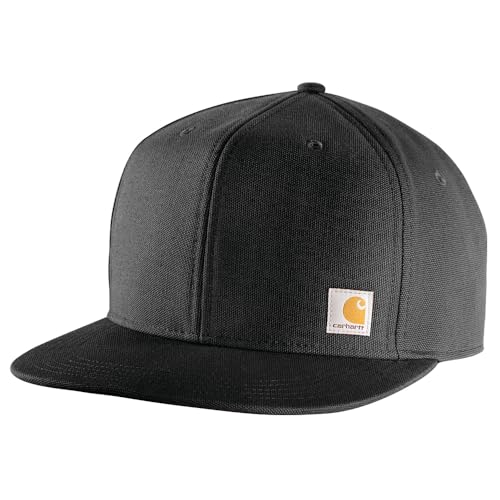 Carhartt Gorra de ala plana Firm Duck para hombre,...