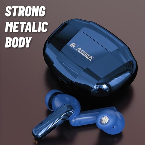 Image of AROMA TWS2 Nexon V5.4 Bluetooth Earbuds | Upto 60Hr Playtime, ENC, Dual Paring, Fast Charging, Heavy Bass