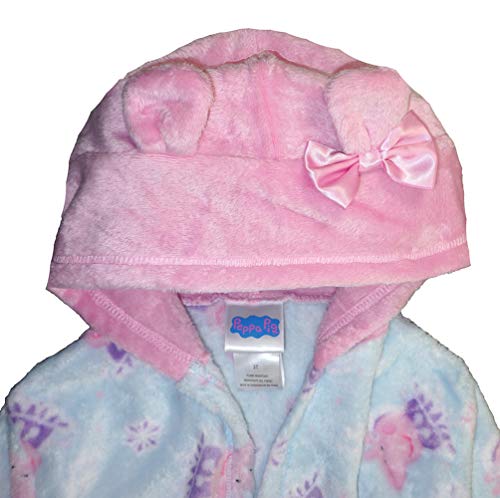 Peppa Pig girls Velvet Fleece Hooded Robe2