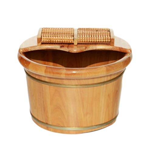 Cubeta de madera para spa de pies con masaje
