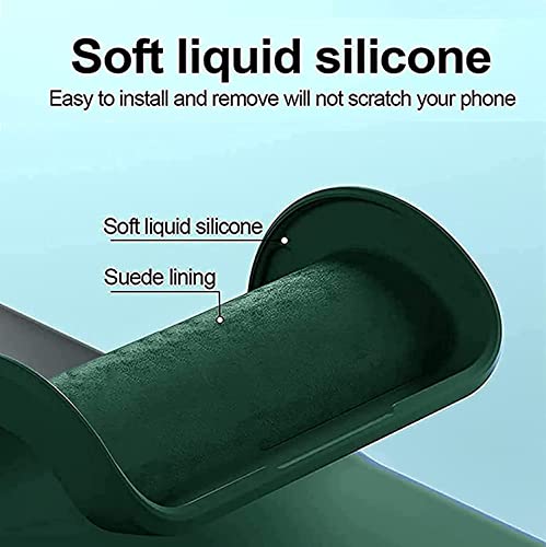 Image of Kapa Matte Lens Protective Shockproof Flexible Back Cover for Vivo X80, Slim Silicone with Soft Lining Shockproof Flexible Full Body Bumper Case (Green)