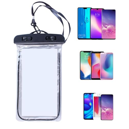 Genérico Impermeable de natación - Seca Flotante Transparente - Impermeable De Móvil - para Exterior Playa Piscina Viajes Excursiones Natación Kayak Camping Senderismo Verano