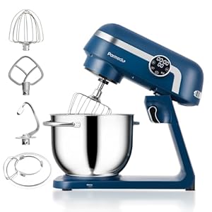 Electric Kitchen Stand Mixer: 600W 10-Speed All Metal Mixer with LED Touch Display – 6.5-Qt 18/8 Stainless Steel Bowl with Cover & Dishwasher Safe Egg Whisk & Dough Hook & Flat Beater