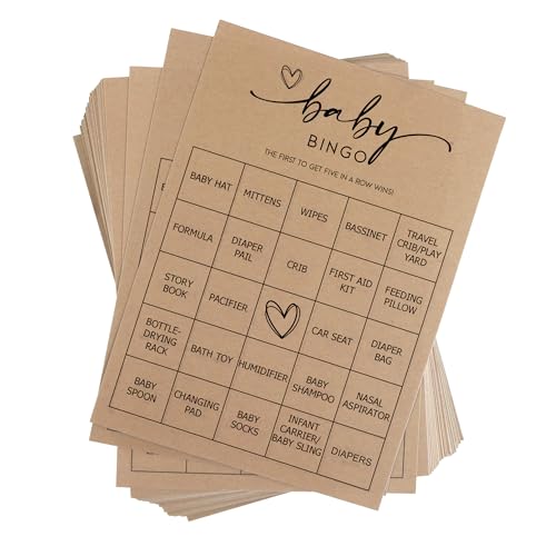 Baby Shower Bingo Game Kraft