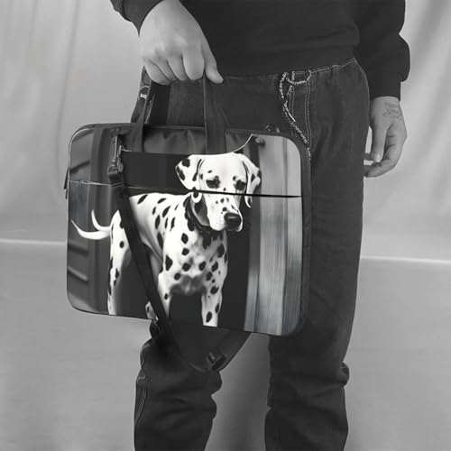 Sac ordinateur portable antichoc dalmatien à bandoulière réglable