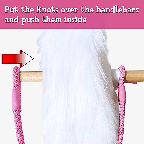 PonyCycle Ride on Horse Riding Unicorn Pink Reins Size 3 & 4 for Model U/E, Size 3 for Model X