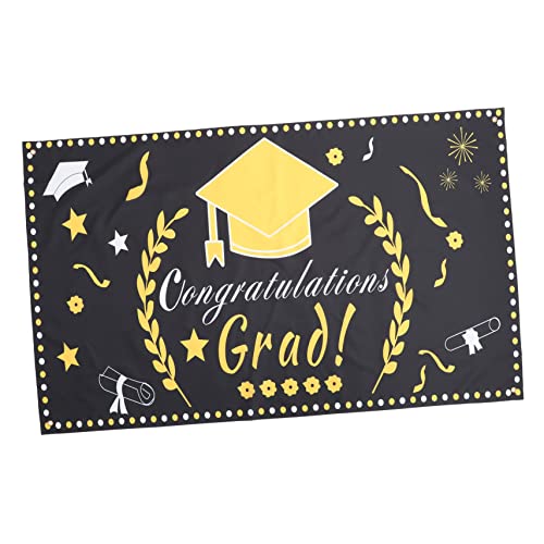 jojofuny de la temporada de graduación decoración al aire libre paño de la de la graduación graduado - Banner de graduación Pancartas temáticas de graduación telón de fondo