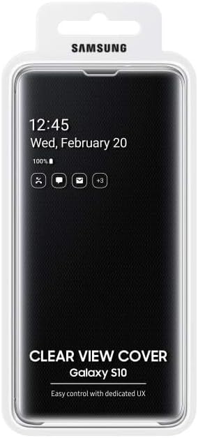 Samsung Original Galaxy S10 Protective Clear View Folio Cover Case - Black - 6.1 inches