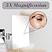 JERDON Wall Mount Makeup Mirror with 5X Magnification - 8.75” x 6.5” Rectangular Mirror Extends 14” – Chrome Finish – Model JRT695C