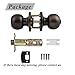 Probrico Ball Privacy Door Knobs Bed and Bath Keyless Handles Locksets, Oil Rubbed Bronze Finish, 6 Pack