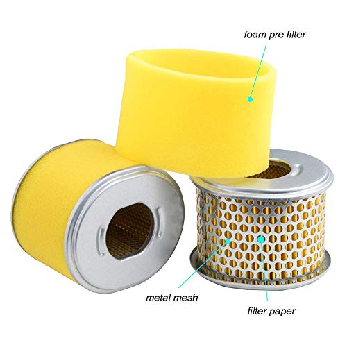 Heyzlass 2-Pack 17210-Ze2-515 Air Filter, Compatible With Honda Gx240 Gx270 8 Hp 9 Hp Oem Air Cleaner And More, Plus Foam Pre Filter #TOP2