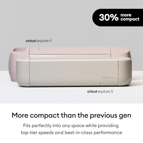 Image of Cricut Explore 5 + Deluxe Bundle + Digital Content, Taupe | Includes Supplies for 100 Projects + Additional $30 Bonus Digital Content - Works w /100+ Materials