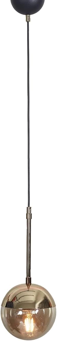 Luzarana Nova Hanglamp Pendellamp voor Eettafel & Woonkamer, Glazen Bol Lamp met E27 Fitting, Chroom - Modern en Stijlvol Design (Gold1) photo 3