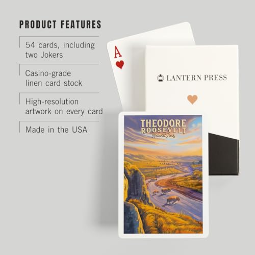 Baraja de cartas Lantern Press con pintura al óleo, 52 cartas poker miniatura 3