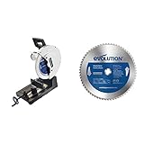 Evolution Power Tools EVOSAW380-15 in Steel Chop Saw (15A Motor) + 14BLADEST Steel Cutting Saw Blade (14-Inch x 66-Tooth)