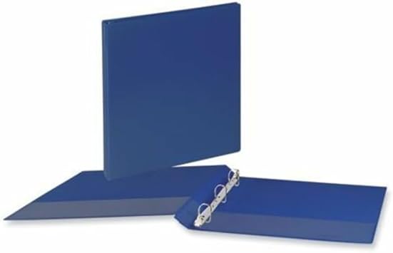 Slant D-Ring View Binder, 3 Rings, 1" Capacity, 11 x 8.5, Navy Blue