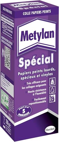 Metylan Spécial | Colle Papiers Peints (paquet De 200 G) â€“ - Renforcée Pour Papiers Peints Lourds, Spéciaux Et Vinyles â€“ Repositionnable Pour Pièces Humides Jusquâ€™à 25 M²