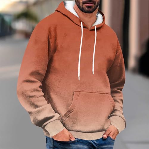 Men Lining Velvet Sweatshirt Gradient Printing Long Sleeve Pullover Fall Outdoor Sport Warm Hoodie Sweater with Pockets2